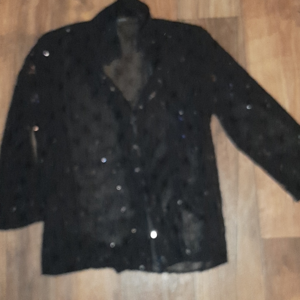 2-PIECE Julianna Collezione Sequin Cami Blouse M ☆ - Picture 3 of 11